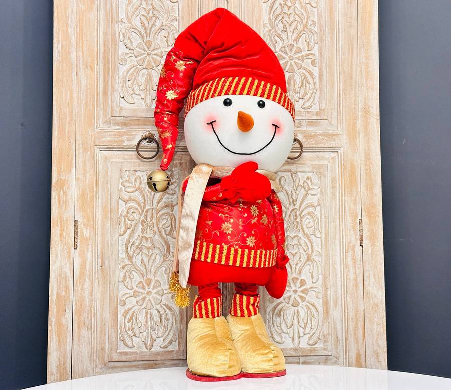 Statement 1.6m Life Size Snowman with Ringing Bell