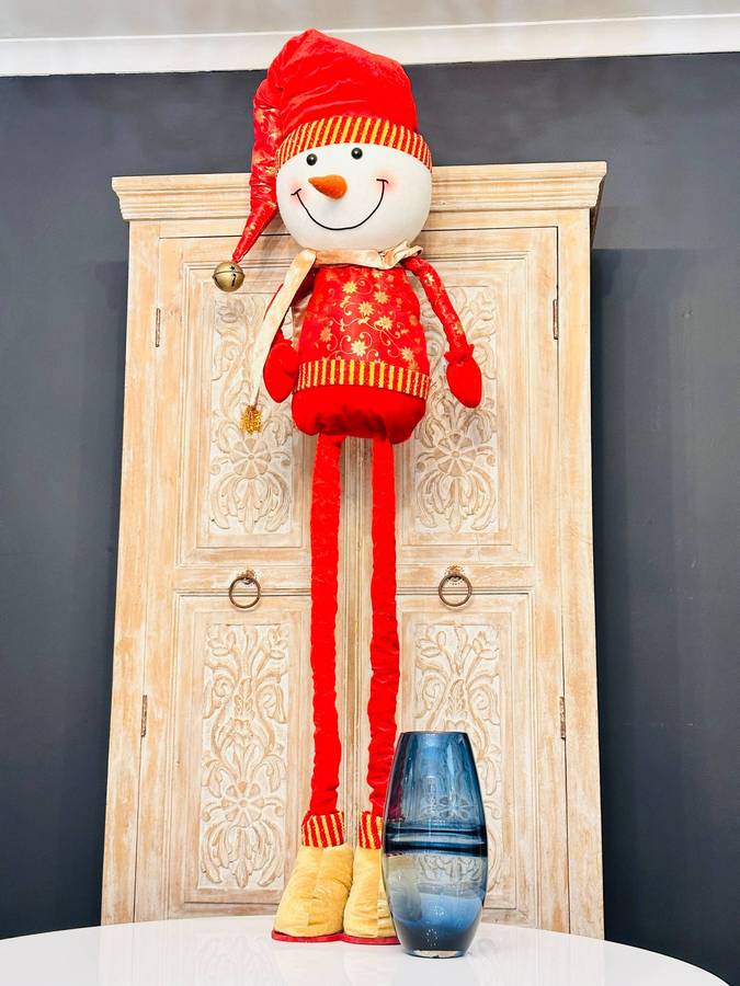 Statement 1.6m Life Size Snowman with Ringing Bell