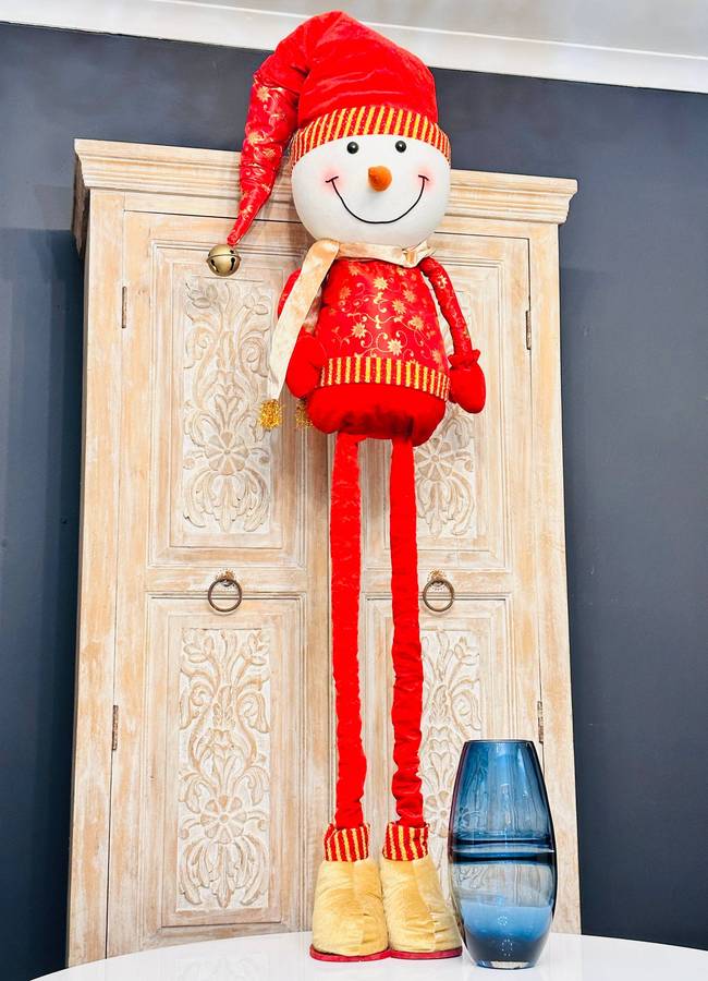 Statement 1.6m Life Size Snowman with Ringing Bell