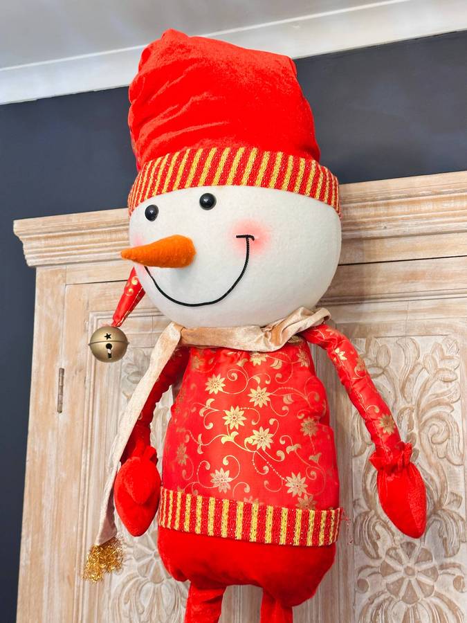 Statement 1.6m Life Size Snowman with Ringing Bell