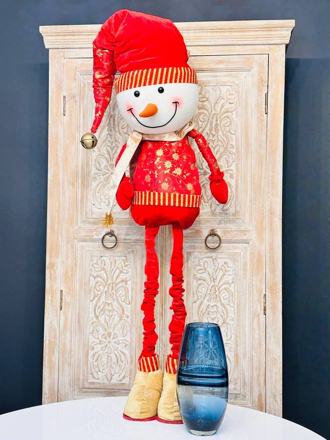 Statement 1.6m Life Size Snowman with Ringing Bell