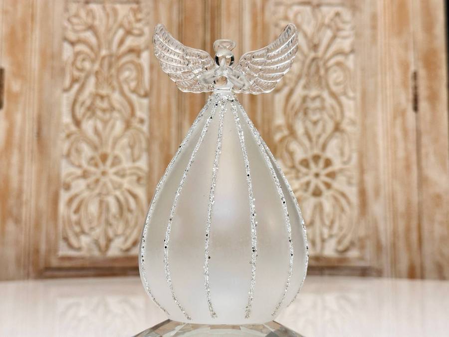 Exquisite Large Collectable Glass Light up Statement Angel