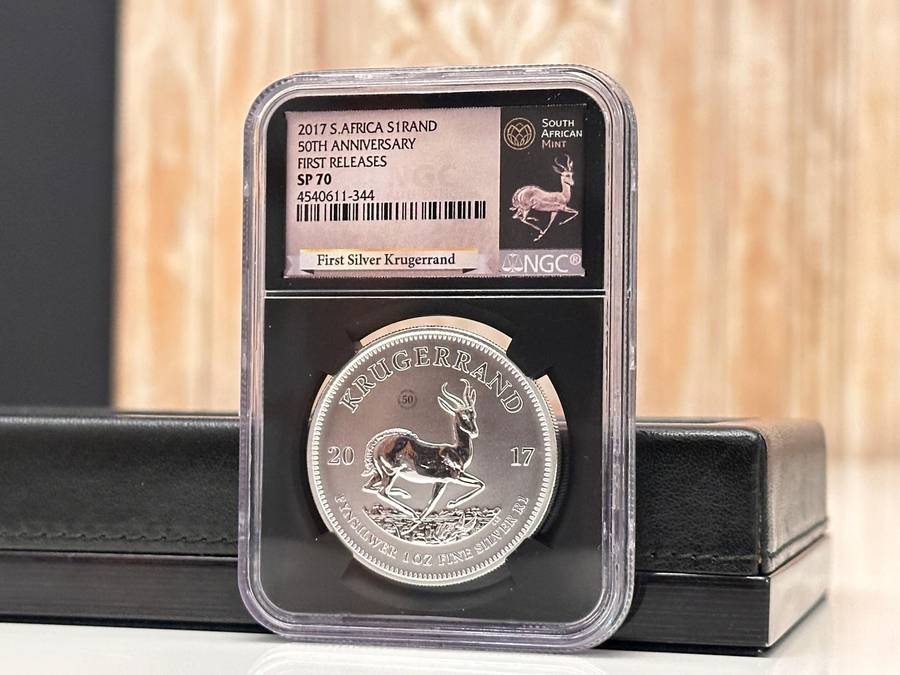 2017 KRUGERRAND - First Releases NGC SP70 Graded Silver 1oz