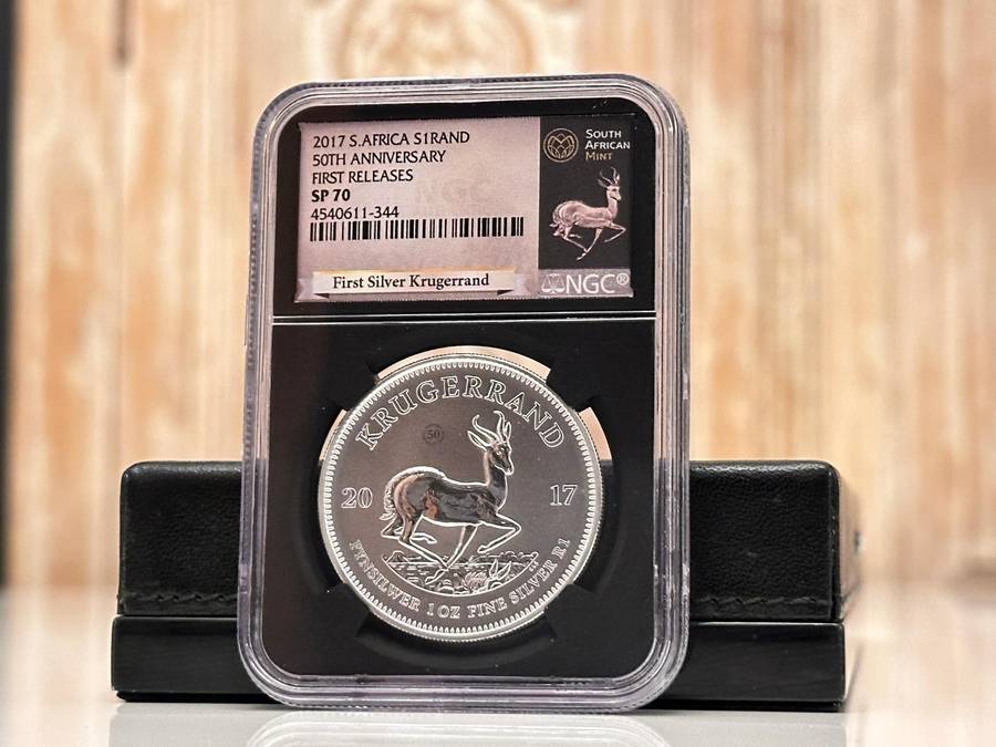 2017 KRUGERRAND - First Releases NGC SP70 Graded Silver 1oz