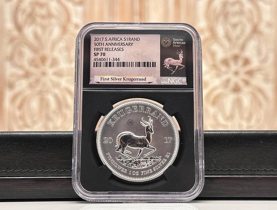 2017 KRUGERRAND - First Releases NGC SP70 Graded Silver 1oz