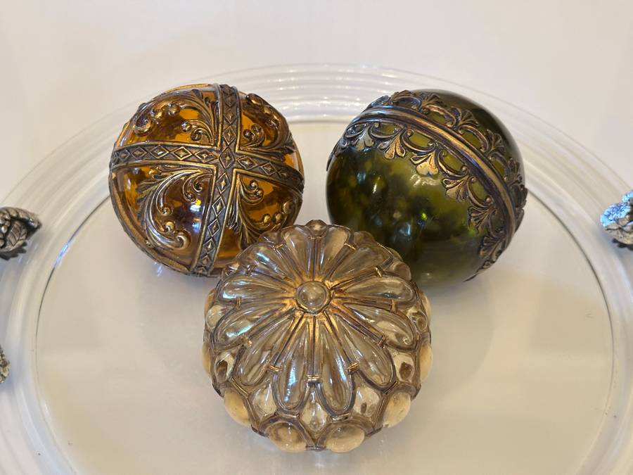 Exquisite Vintage Decorative Glass Spheres