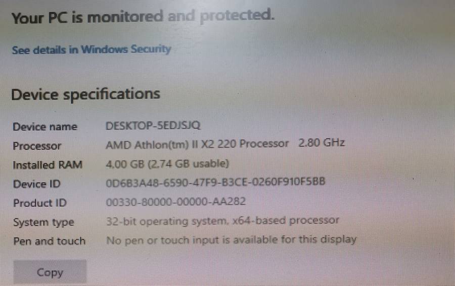 Aspire X3450 Desktop - 500GB HDD/ 4GB RAM - Windows 10 loaded for testing