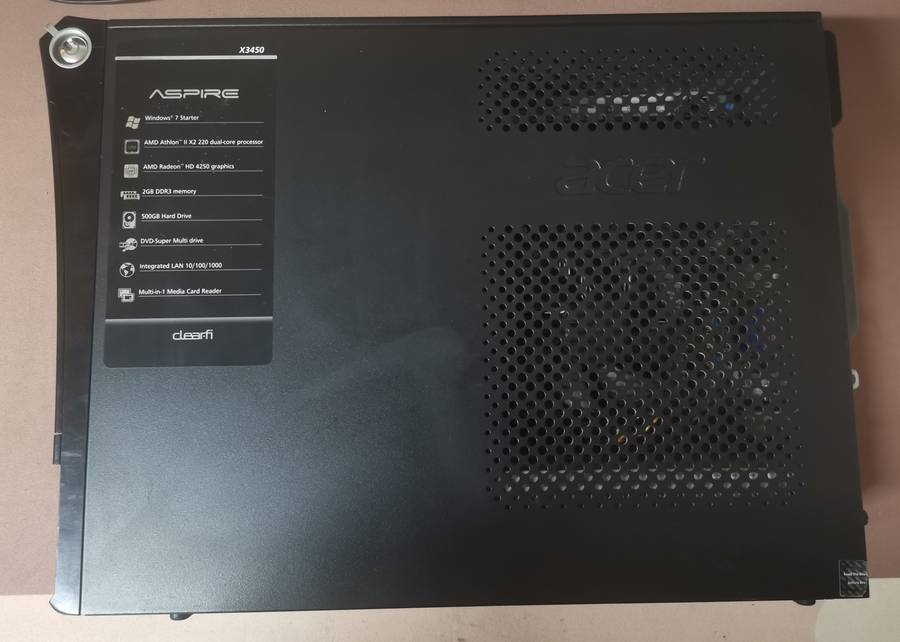Aspire X3450 Desktop - 500GB HDD/ 4GB RAM - Windows 10 loaded for testing