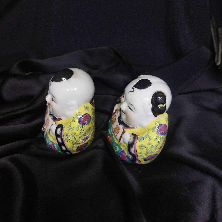 Vintage Chinese hand-painted figures