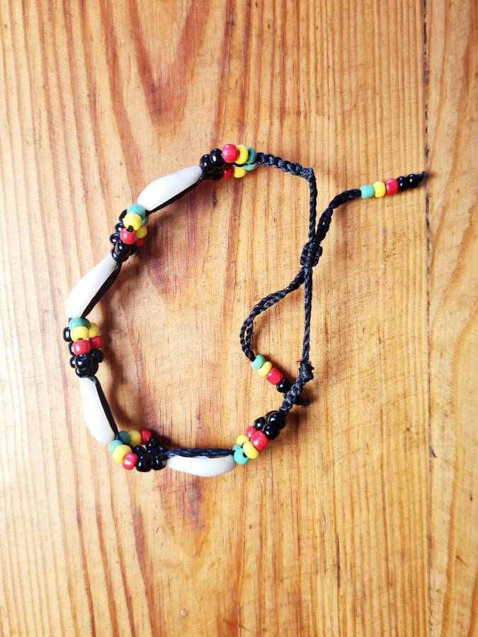 Bead and shell bracelet