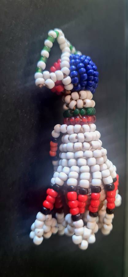 Bead doll, hand made