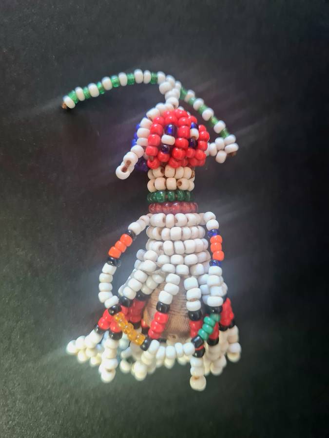 Bead doll, hand made