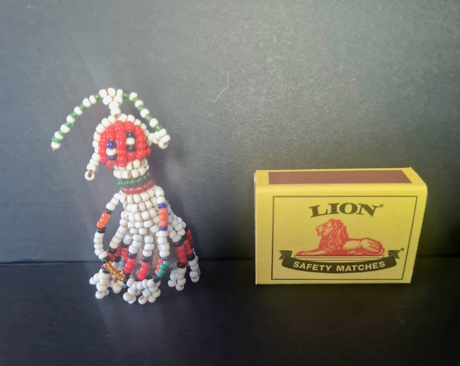 Bead doll, hand made
