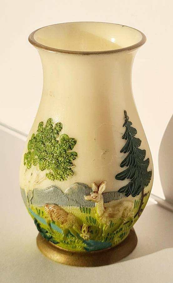 Vintage plastic, miniature vase