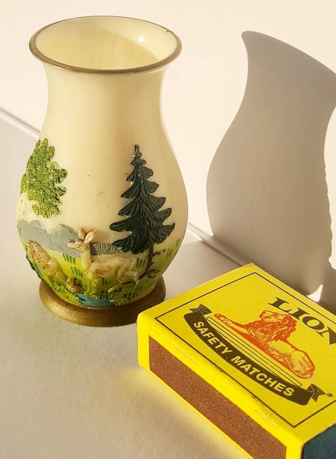 Vintage plastic, miniature vase