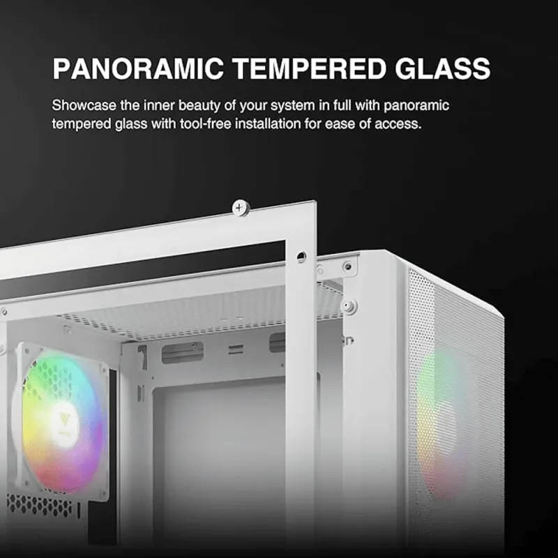 White Gaming Case with RGB  AURA-GC6-WH