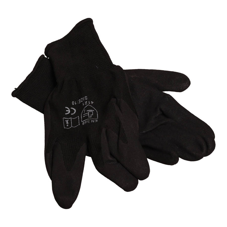 MAC AFRIC Black Nitrile Sandy Finish Work Gloves (Size 10)