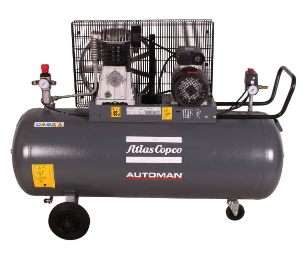 AC 30 E 200L 2.2 KW (3 HP) 230 V Belt Driven Mobile Air Compressor
