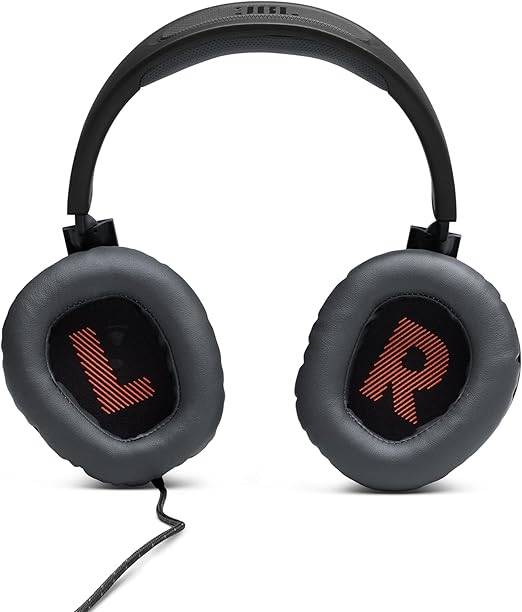 JBL Quantum 100 Wired Over-Ear Headphones with Detachable Microphone, Black