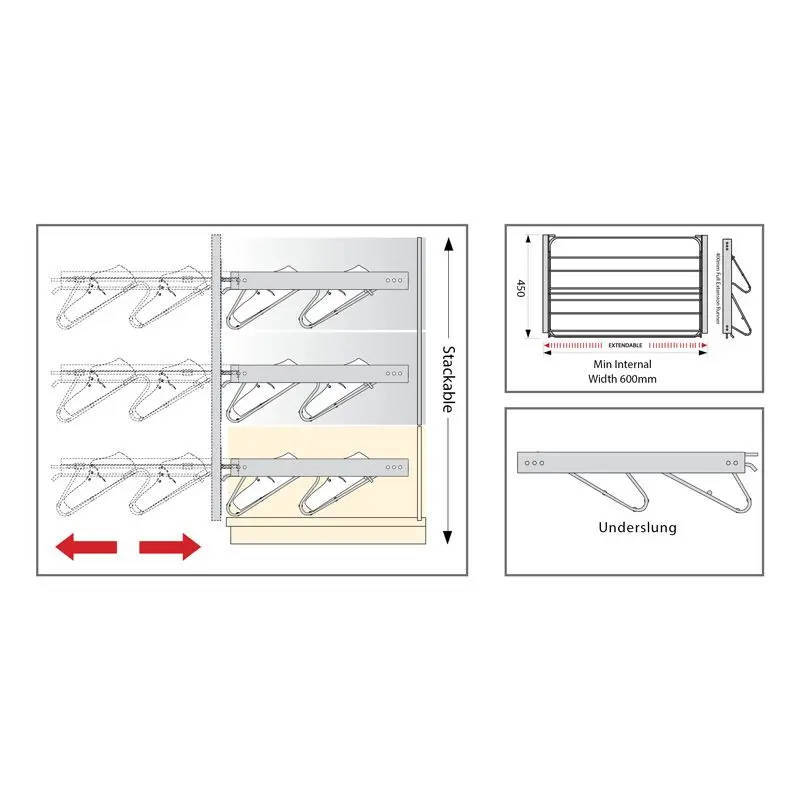 Shoe Rack, Pull Out, Extendable, Chrome Plated