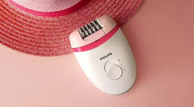 Philips Satinelle Essential Corded Compact Epilator White/pink BRE235/00