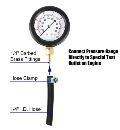 Fuel Injection Pump Pressure Tester Gauge Kit
