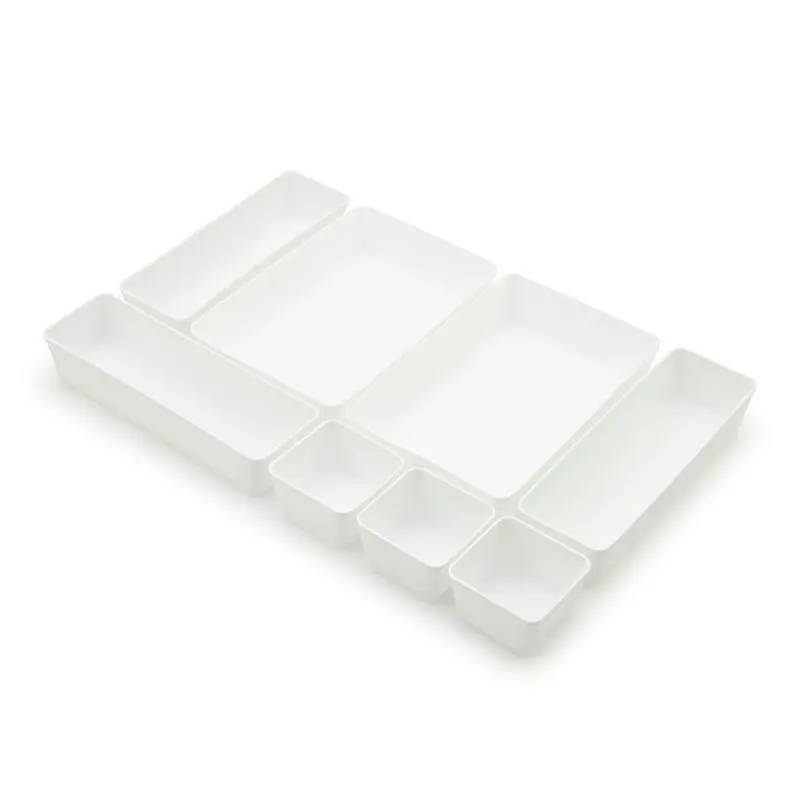 8-Piece Drawer Organiser Set White