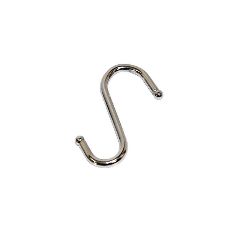 S Hook, Chrome Plated, 65mm (10 Pieces)