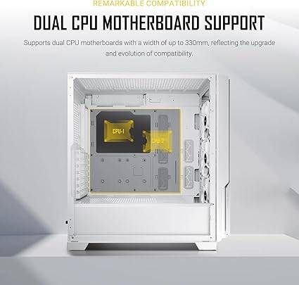 Antec CAA-P20C White ATX Mid-Tower Gaming Case, High Airflow Design