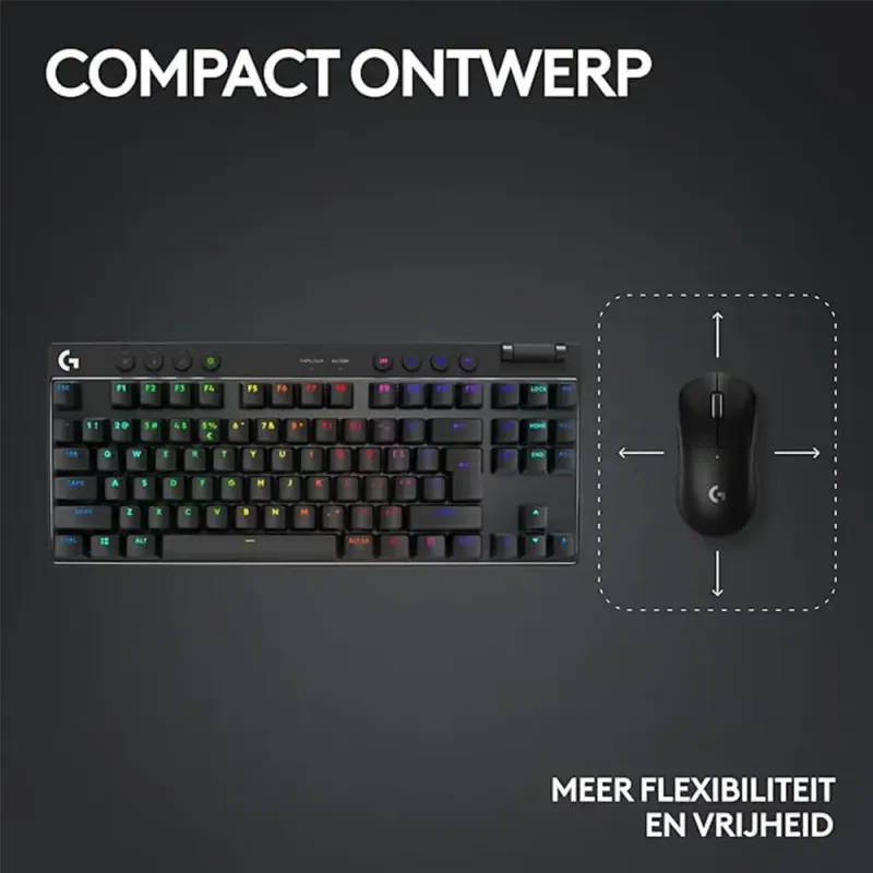 Logitech G PRO X TKL LIGHTSPEED Wireless Gaming Keyboard  Black