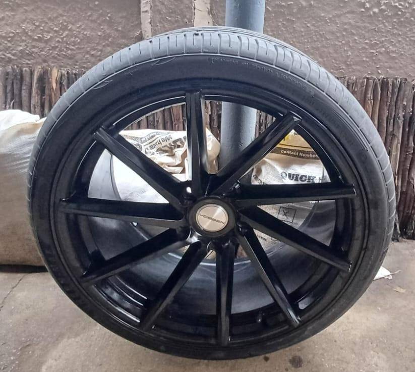 Vossen 19" Gloss Black Rims with Tires 265/30/R19 & 235/30/R19