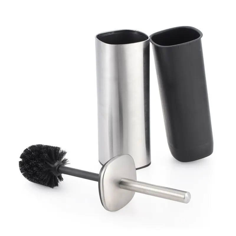 Square Stainless Steel Toilet Brush Holder Set