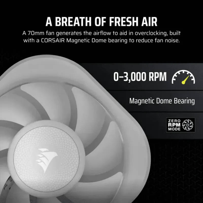Corsair iCUE LINK CapSwap Module  VRM Fan  White