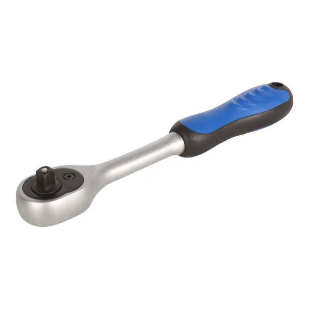 1/4" Drive Chrome Vanadium Ratchet Handle with Rubber Grip  162 mm
