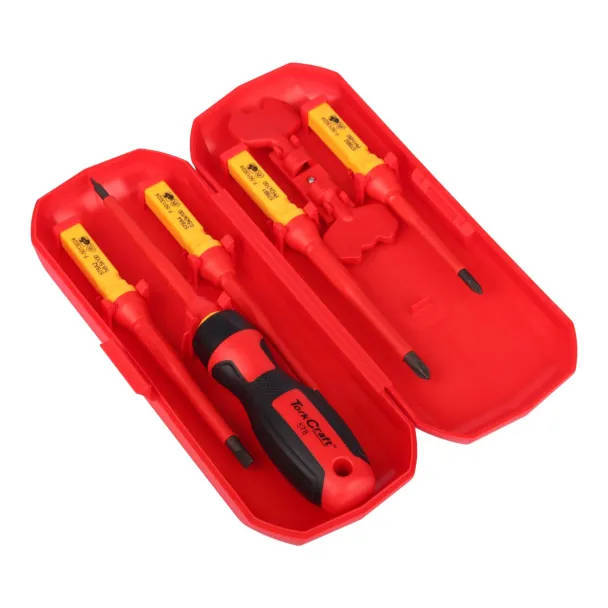 8-Piece VDE Insulated Screwdriver Set with Storage Box
