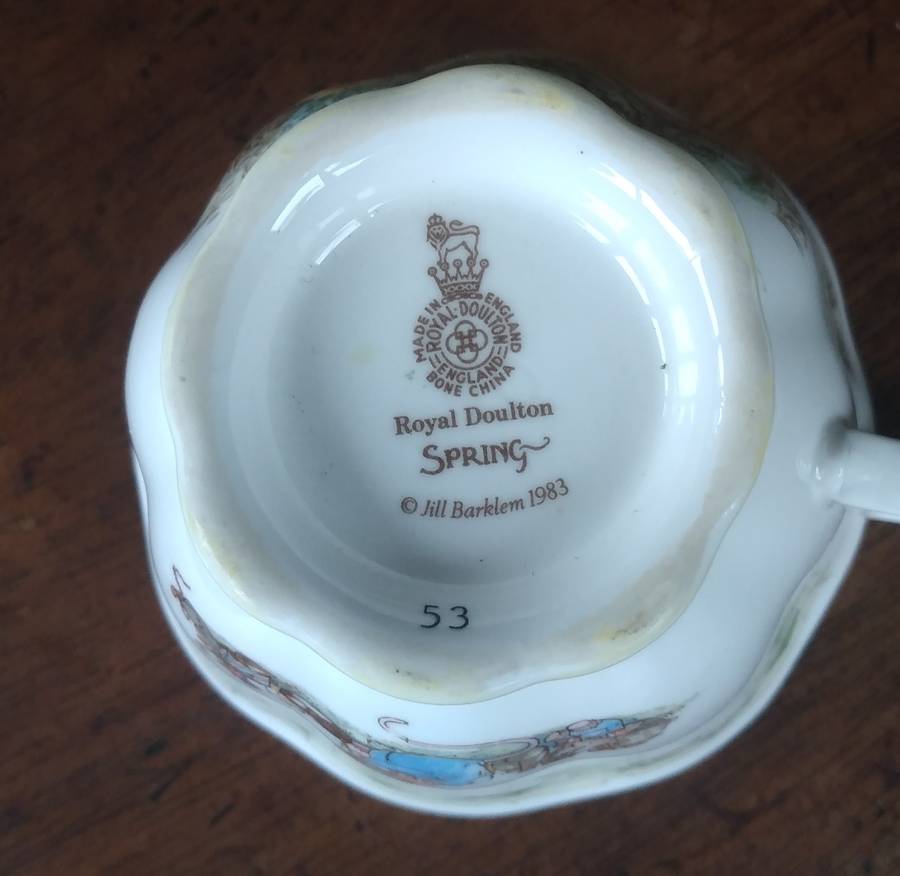 Royal Doulton Bramley Hedge Spring Teacup, Saucer, and Cake Plate Set Immaculate Condition