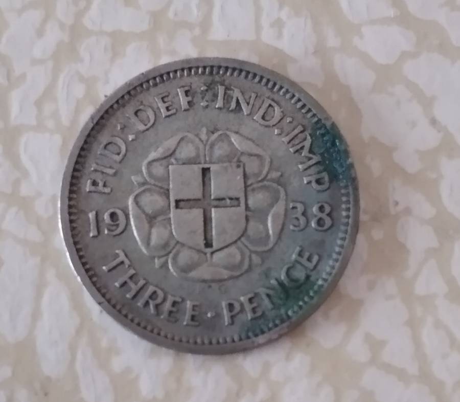 English Three Pence 1938 - Good Enough to Grade