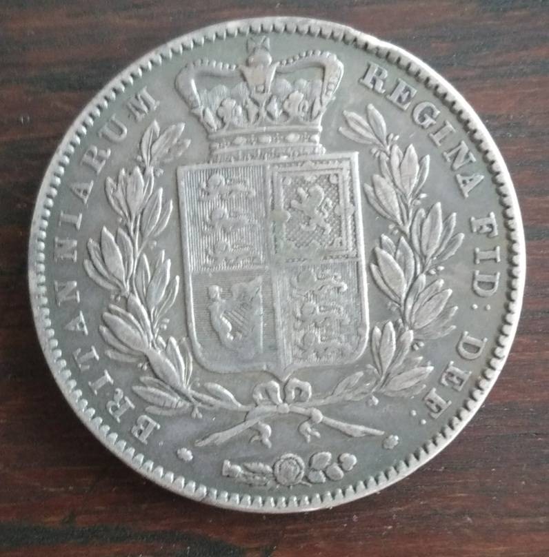1844 Great Britain Silver Crown - Scarce