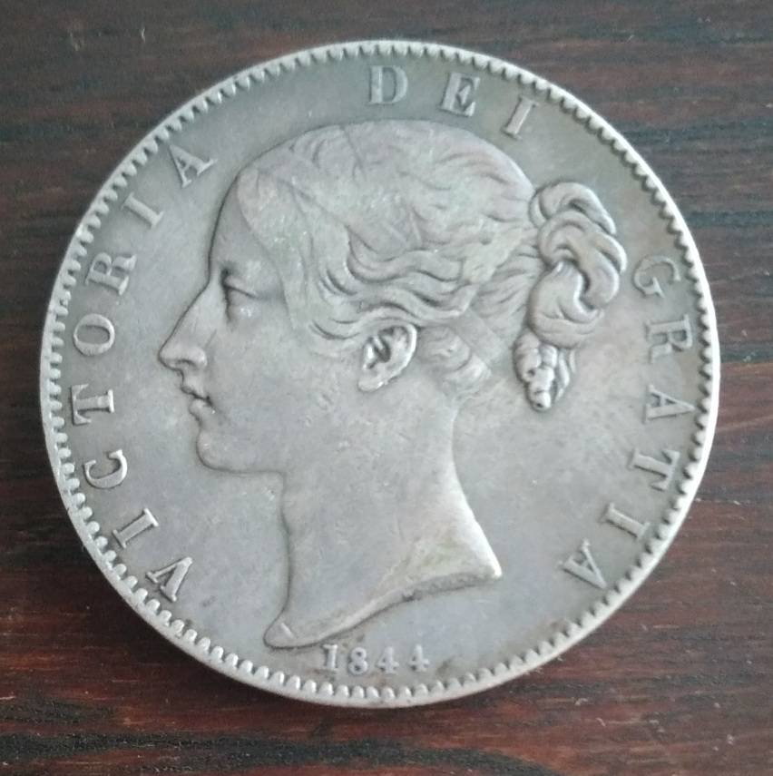 1844 Great Britain Silver Crown - Scarce