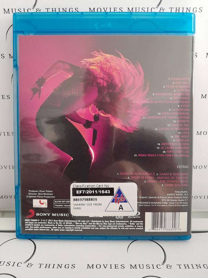 Shakira - Live from Paris (Blu-ray Disc)