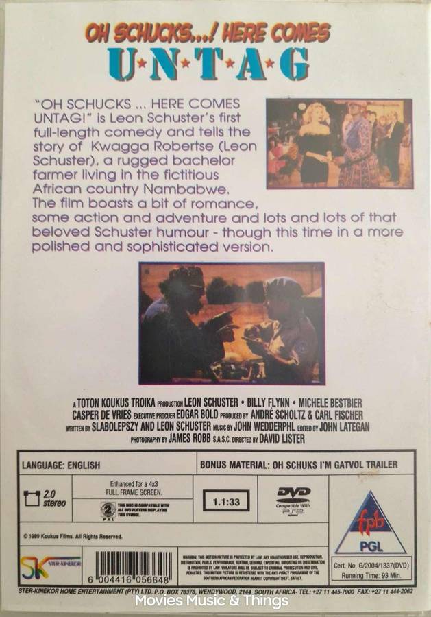 Oh Shucks...! Here comes U.N.T.A.G - Leon Schuster (DVD)