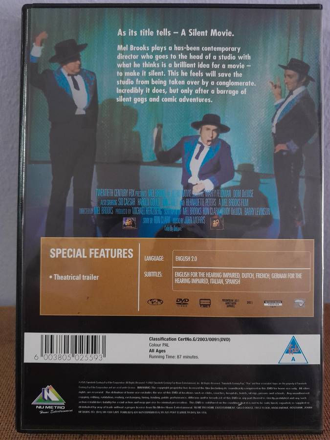 2 Movie Set - Silent Movie & History of the World Part1 - Mel Brooks (2xDVD)