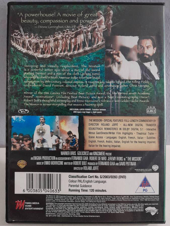 The Mission - Robert De Nero (DVD)