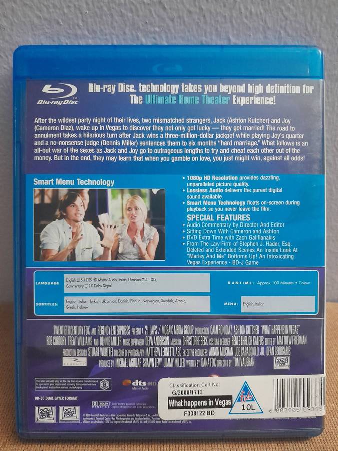 What happens in Vegas - Cameron Diaz & Ashton Kutcher (Blu-ray Disc)