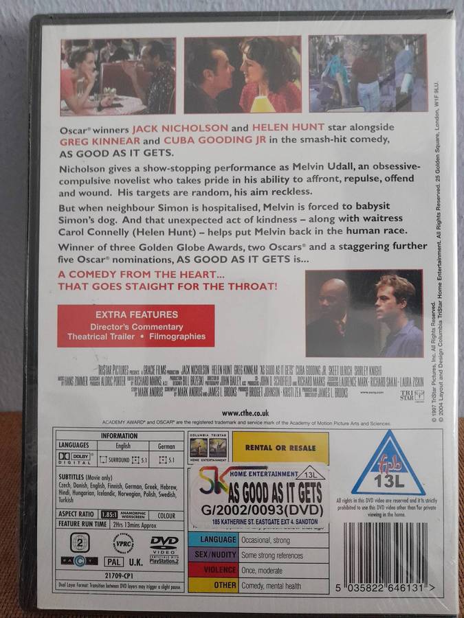As Good As It Gets - Jack Nicholson (DVD)
