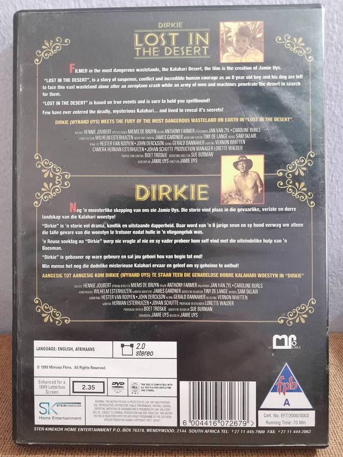 Jamie Uys presents Dirkie - Lost in the Desert & Dirkie (In Afrikaans) (DVD)