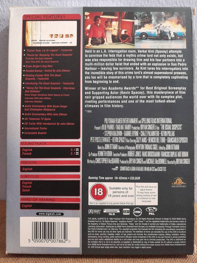 The Usual Suspects - Gabriel Byrne & Kevin Spacey (2xDVD)