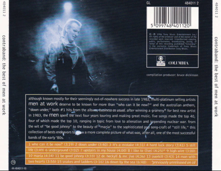 Men At Work Contraband: Best Of CD
