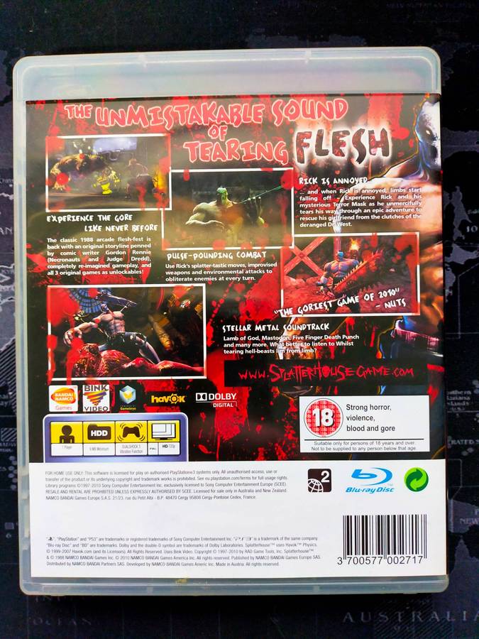Splatterhouse - PS3 / PlayStation 3 (Very Rare)