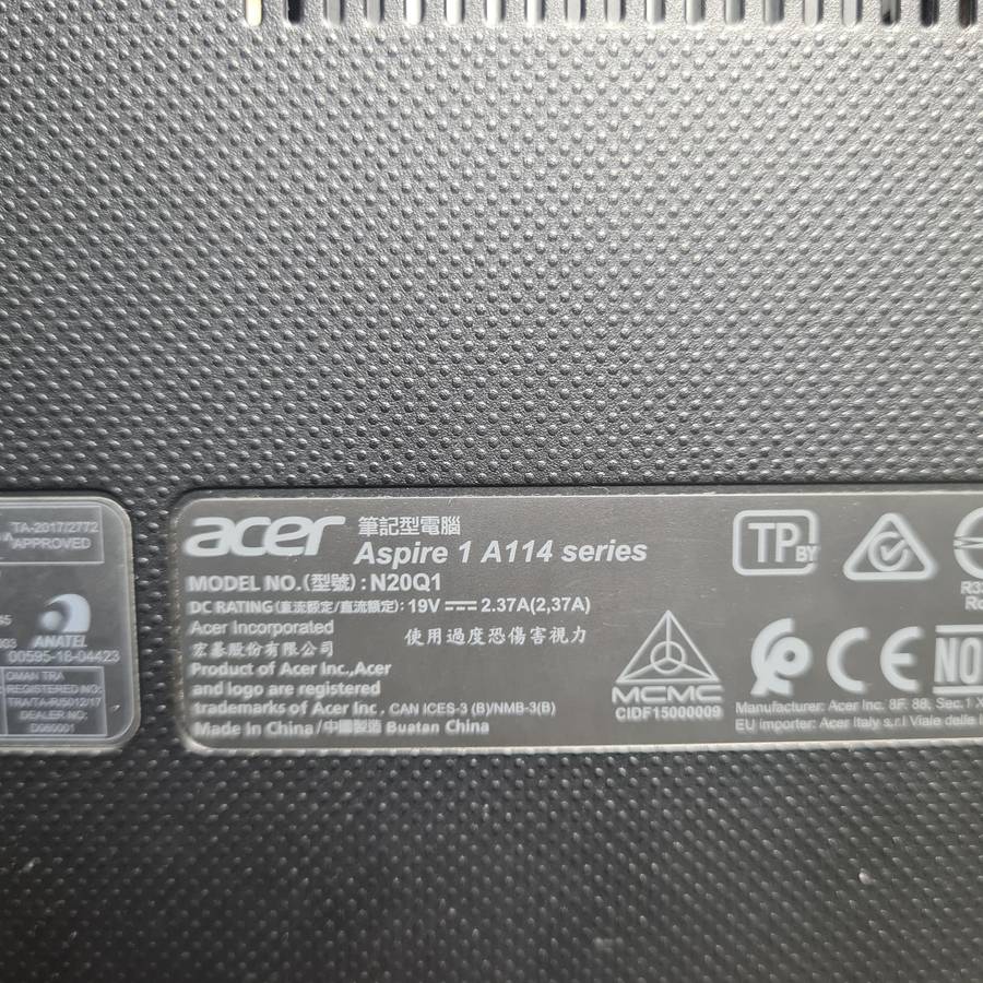 Acer Aspire A114-33-P8BS Quad Core Pentium(R) Silver N6000 1.1GHz 128GB SSD 4GB RAM